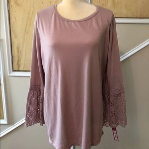 Infatuation Scoop Neck Womens Pink blouse